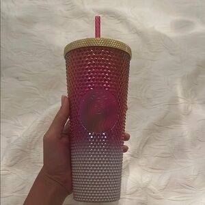 Brand New Starbucks Pink and Gold Gradient Tumbler